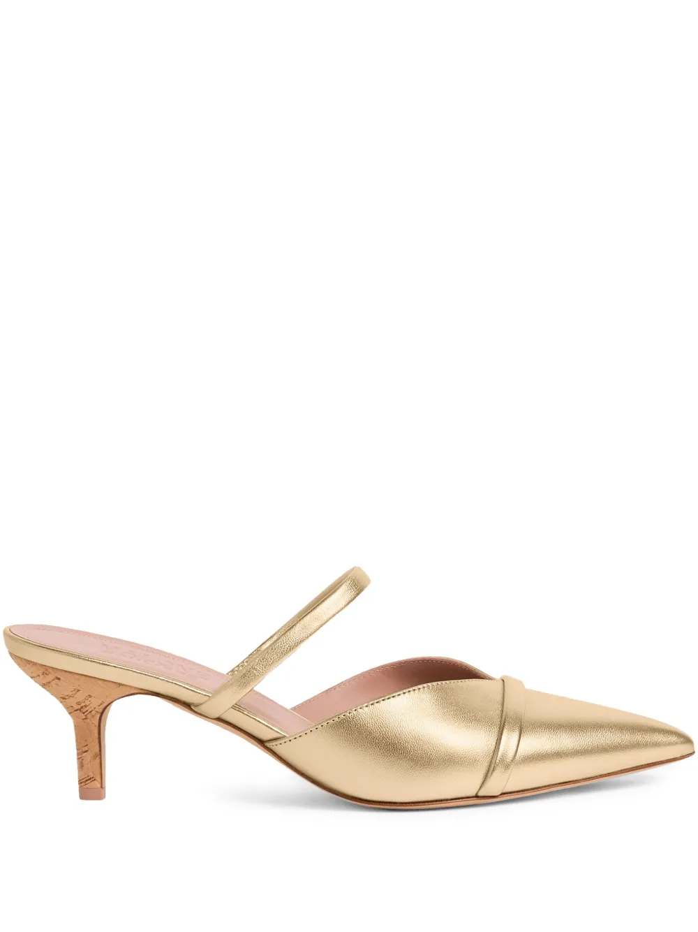 Malone Souliers 45mm Frankie mules Gold