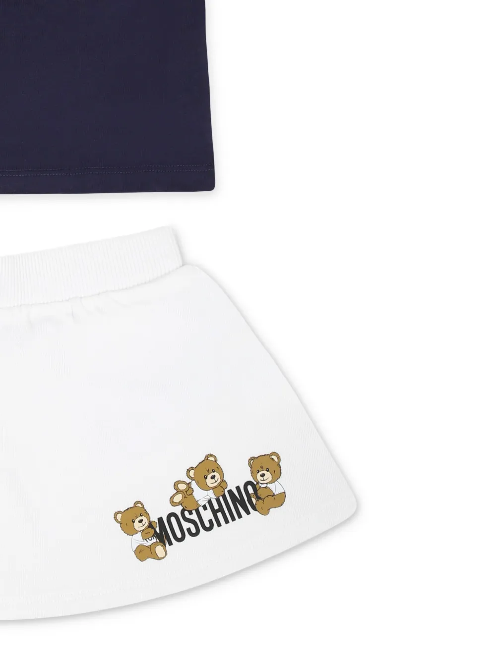 Moschino Kids Shorts met logo Wit