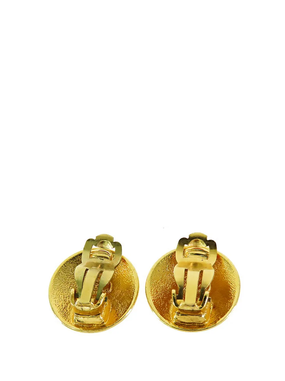 CHANEL Pre-Owned 1996 vergulde oorclips met CC-logo - Goud