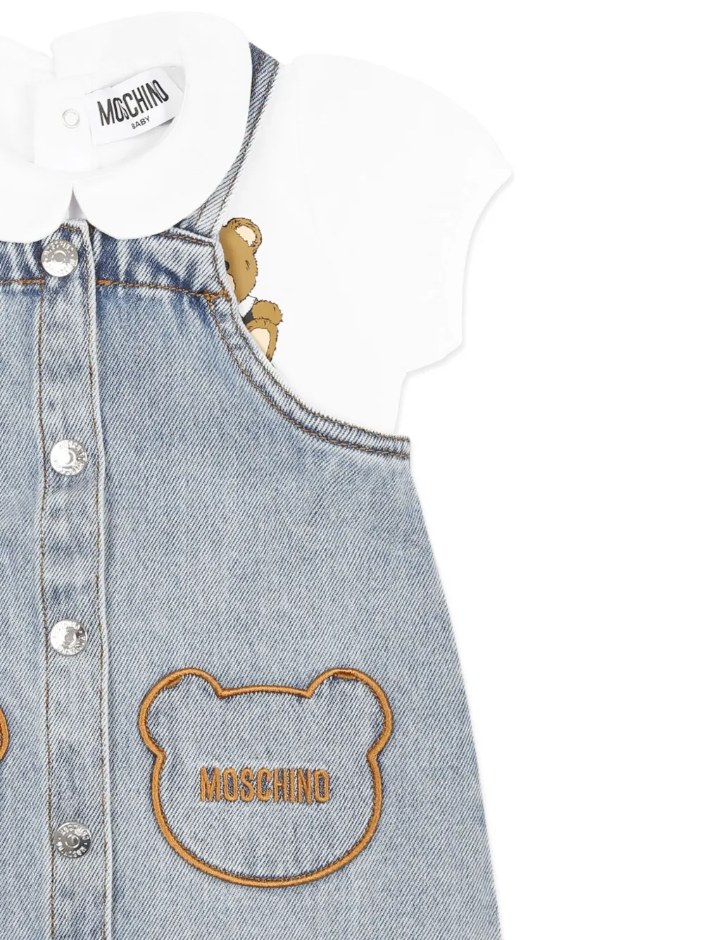 Moschino Kids Spijkerjurk Blauw
