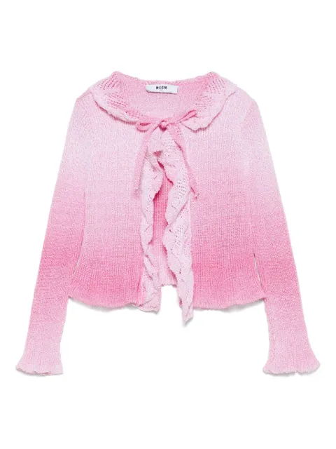MSGM Kids cardigan à effet dégradé
