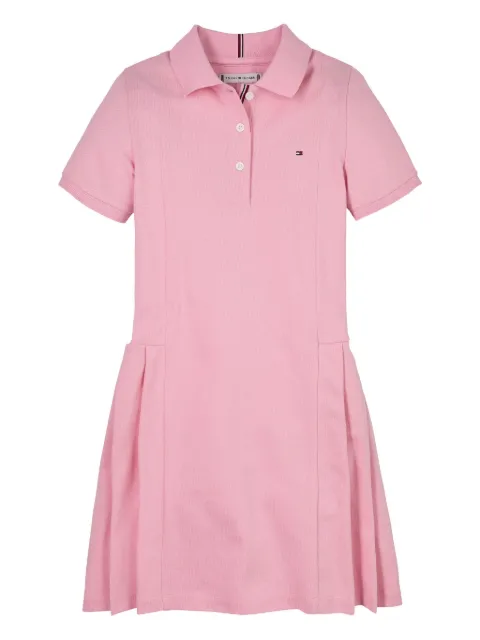 Tommy Hilfiger Junior vestido estilo playera tipo polo con pliegues