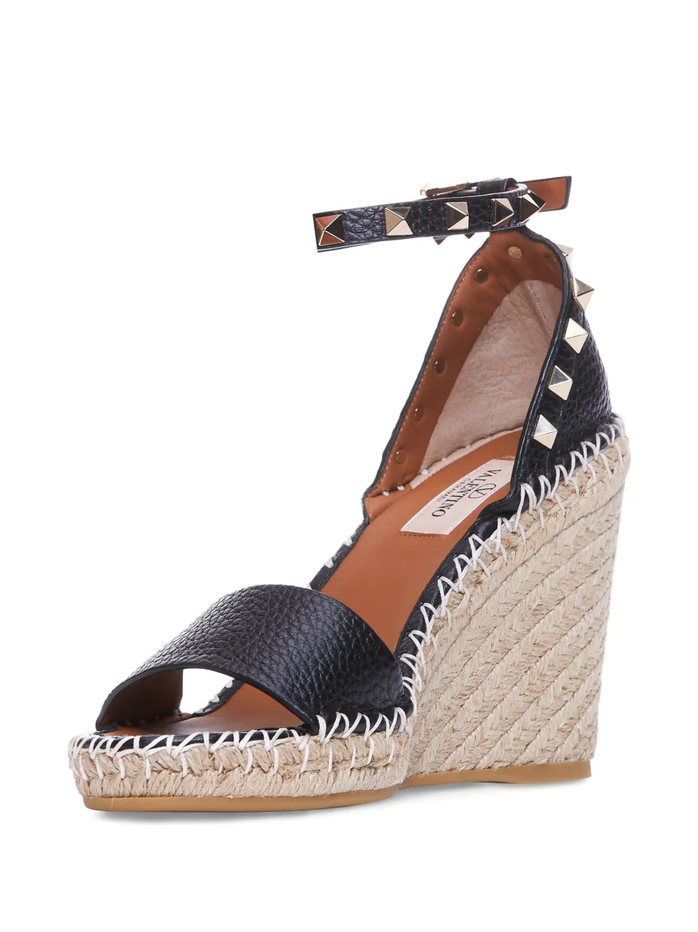 Valentino Garavani 105mm rockstud embellished espadrilles Black