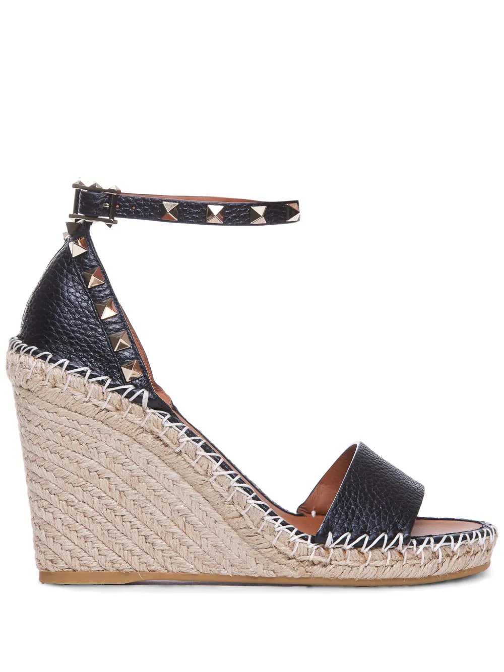 Valentino Garavani 105mm rockstud embellished espadrilles Black