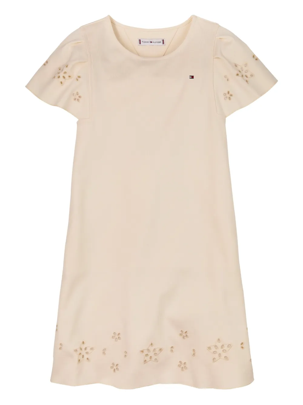 Tommy Hilfiger Junior cut out detailing dress | Neutrals | Image 1