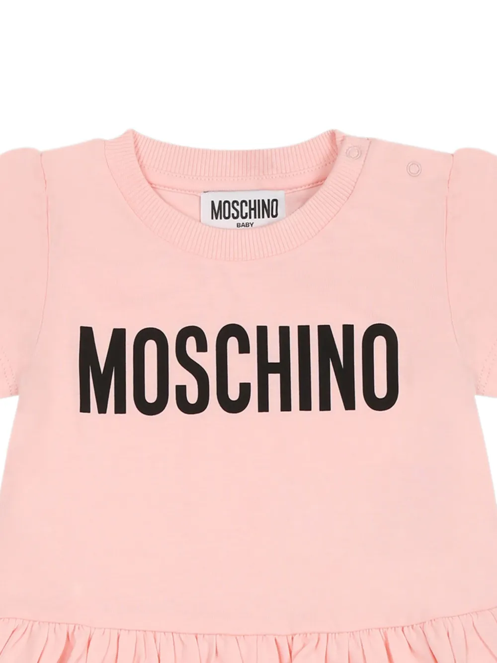 Moschino Kids Jurk met logoprint Roze