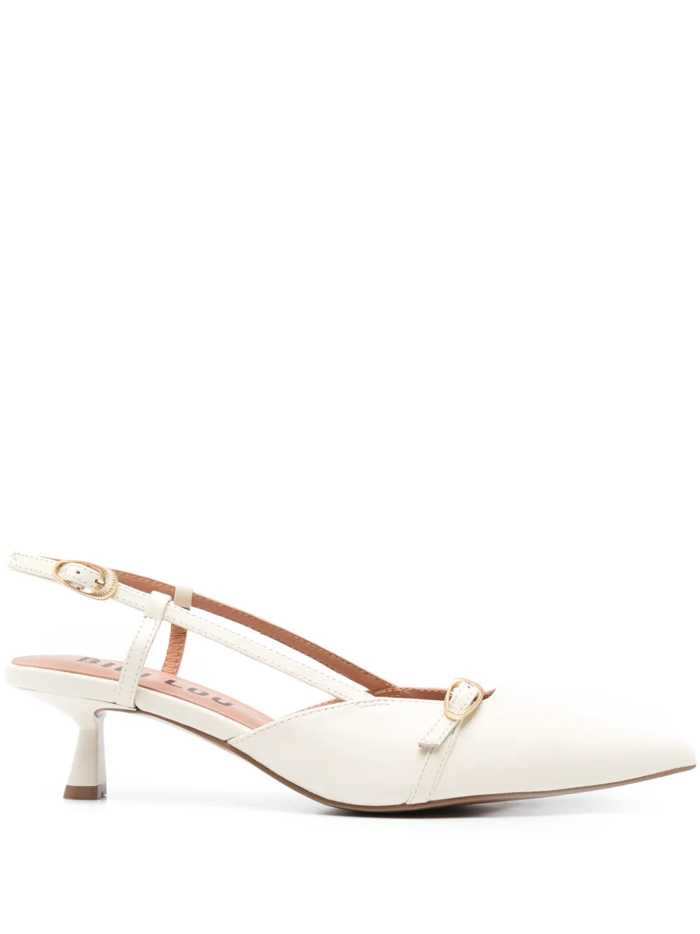 Bibi Lou 45mm slingback pumps White