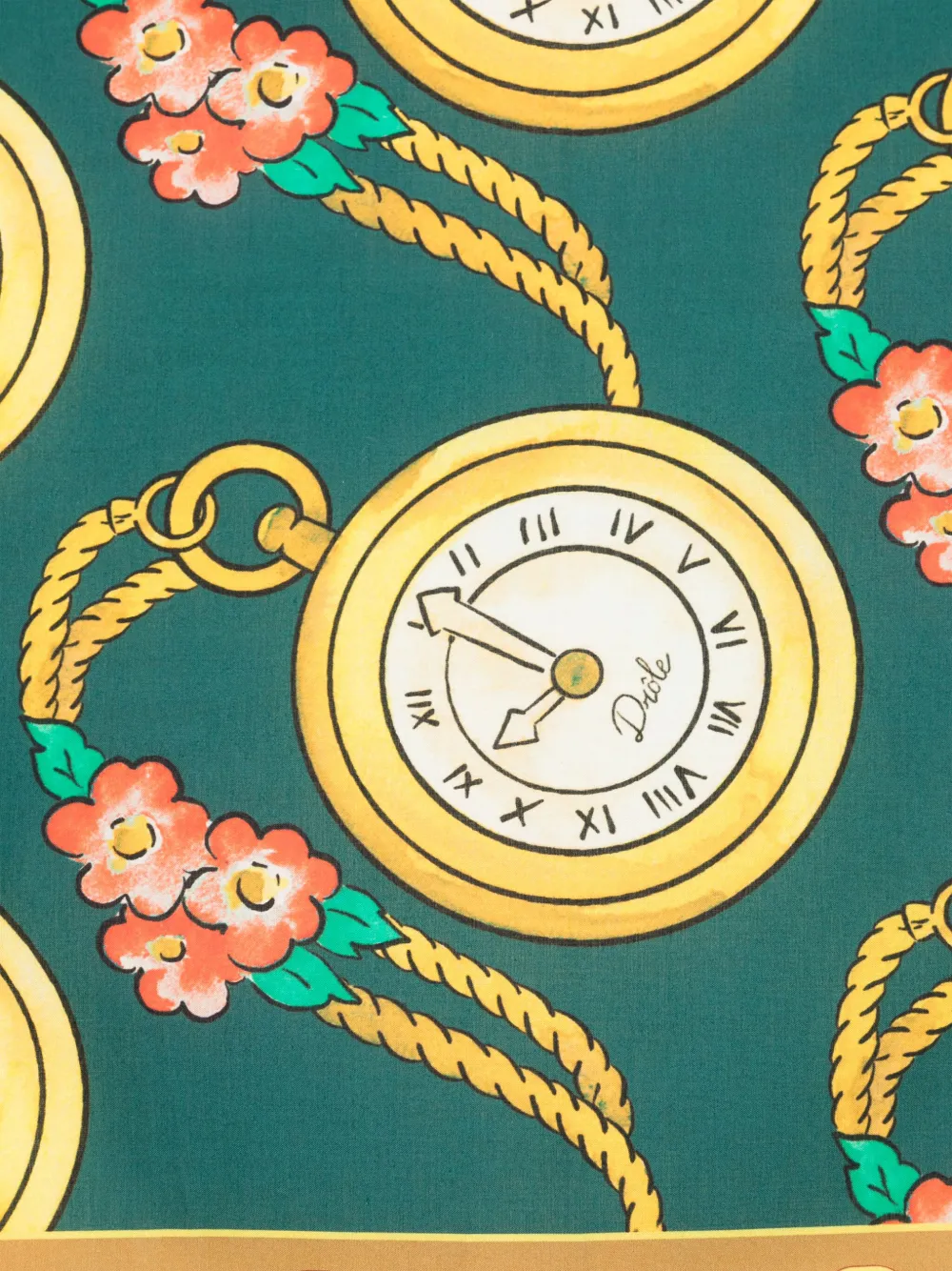 Drôle De Monsieur Watch-print Scarf In Brown