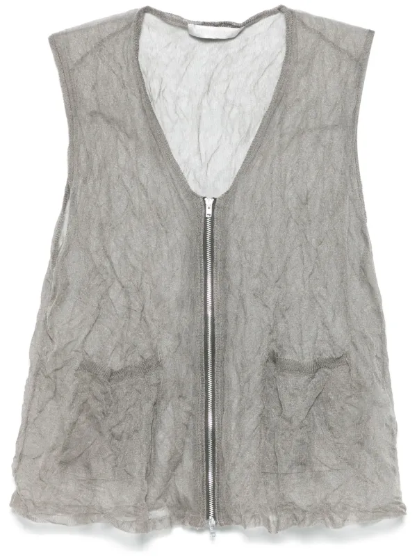 トップス Our Legacy Ice Grey Cable Vest 48 Our Legacy Crush Vest Ash Silk Steel – Très Bien
