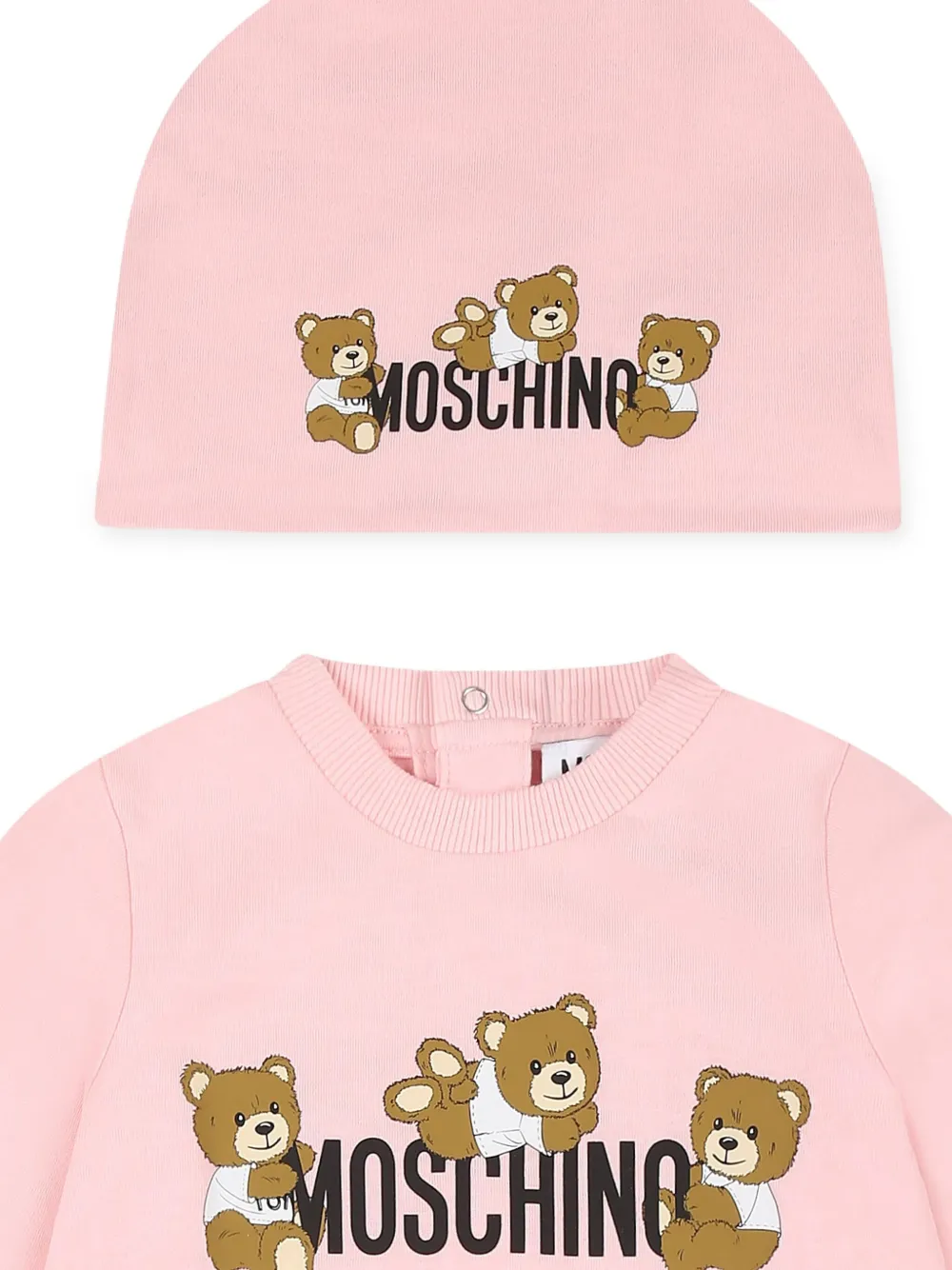 Moschino Kids Romper met beerprint Roze