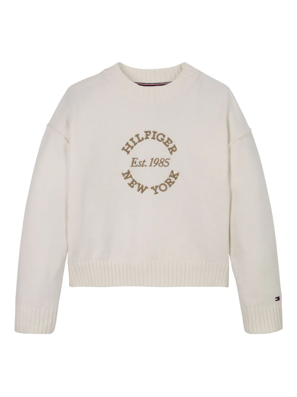 Tommy Hilfiger Junior Trui met geborduurd logo Beige