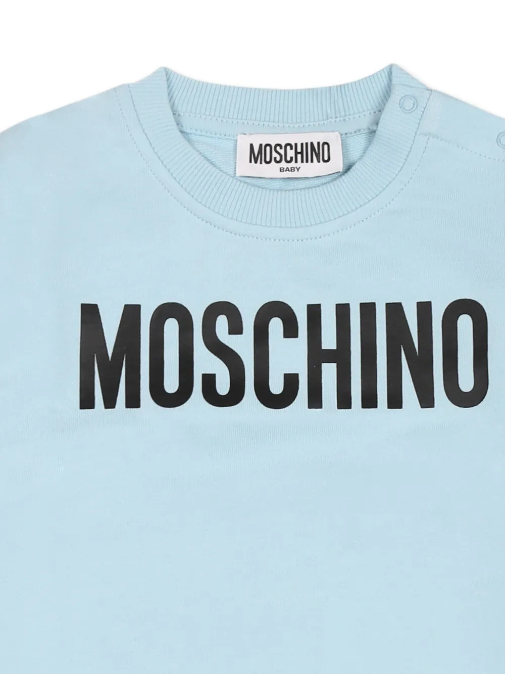 Moschino Kids Sweater met logoprint Blauw