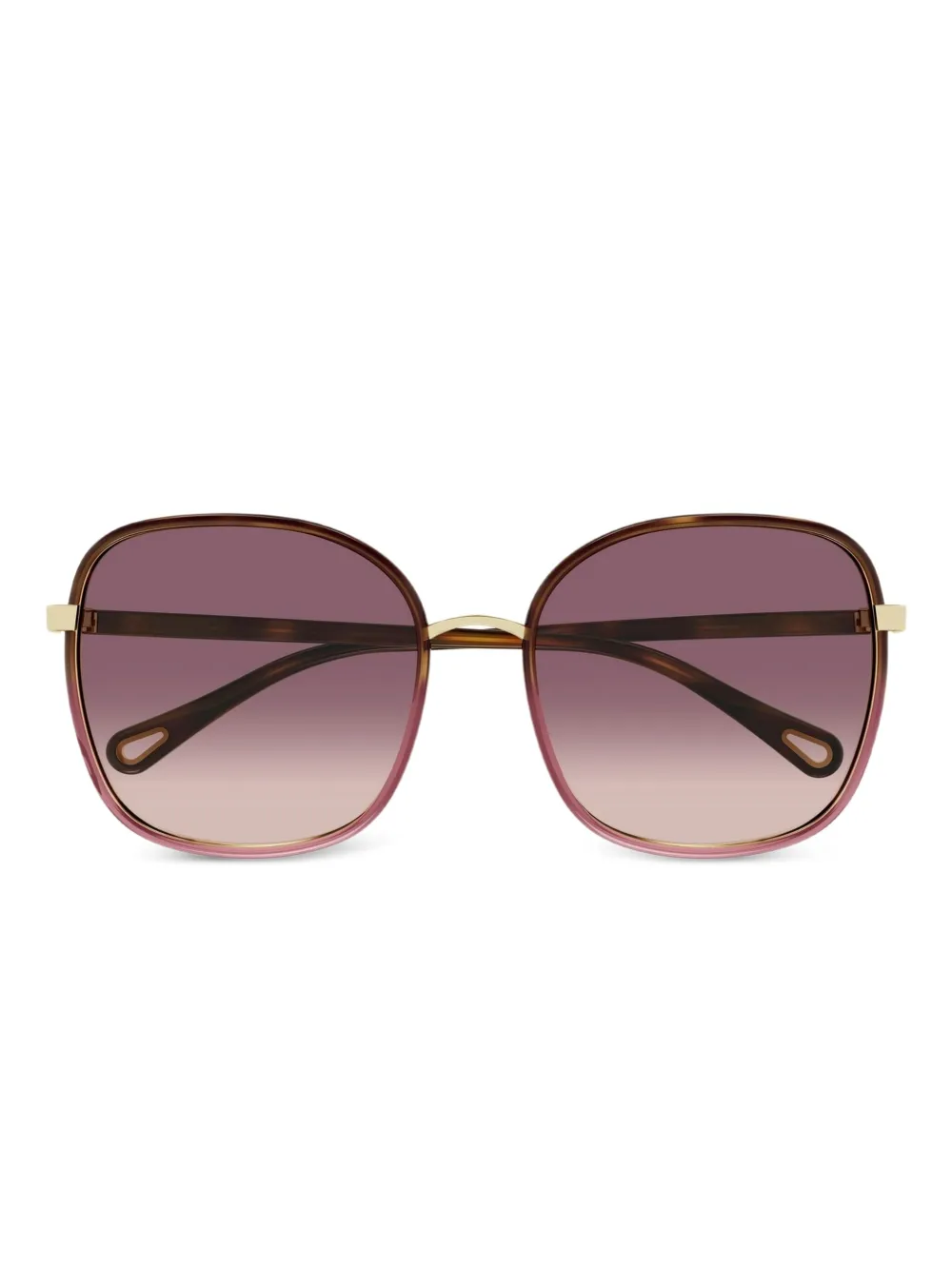 Chloé Eyewear Eckige Sonnenbrille - Braun