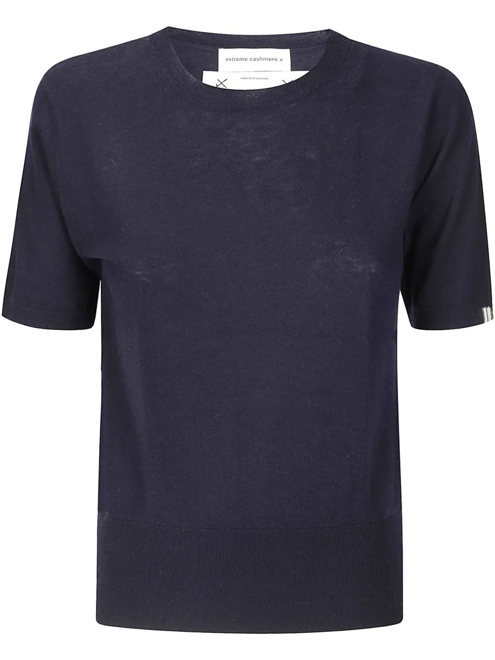 Extreme cashmere Gebreid T-shirt Blauw