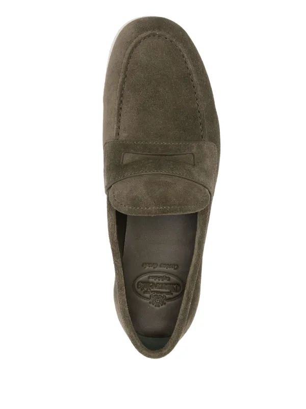 Church’s suede loafers in green Military Suede Loafer with Studs | Church main image 4