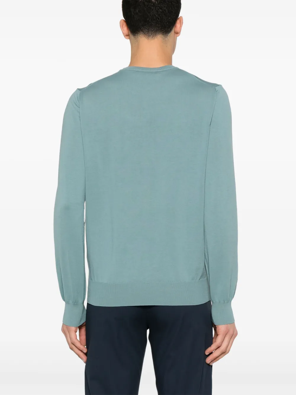 Canali Fijngebreide trui Blauw