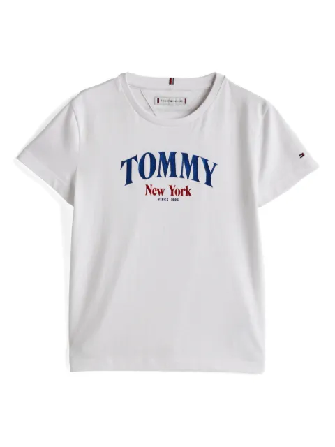 Tommy Hilfiger Junior playera con logo estampado