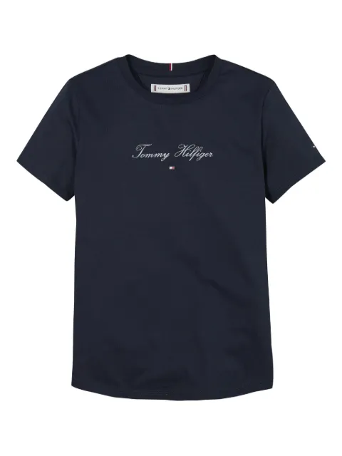 Tommy Hilfiger Junior playera con logo estampado