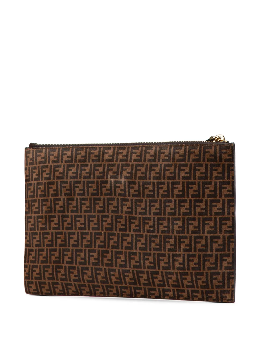 Fendi Pre-Owned 2000-2010 Zucchino suède clutch - Bruin