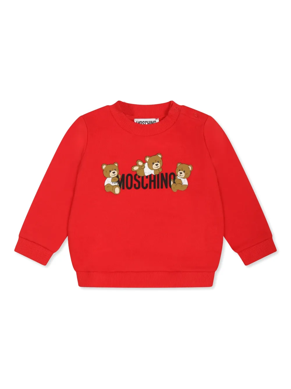 Moschino Kids Sweater met teddybeerprint Rood