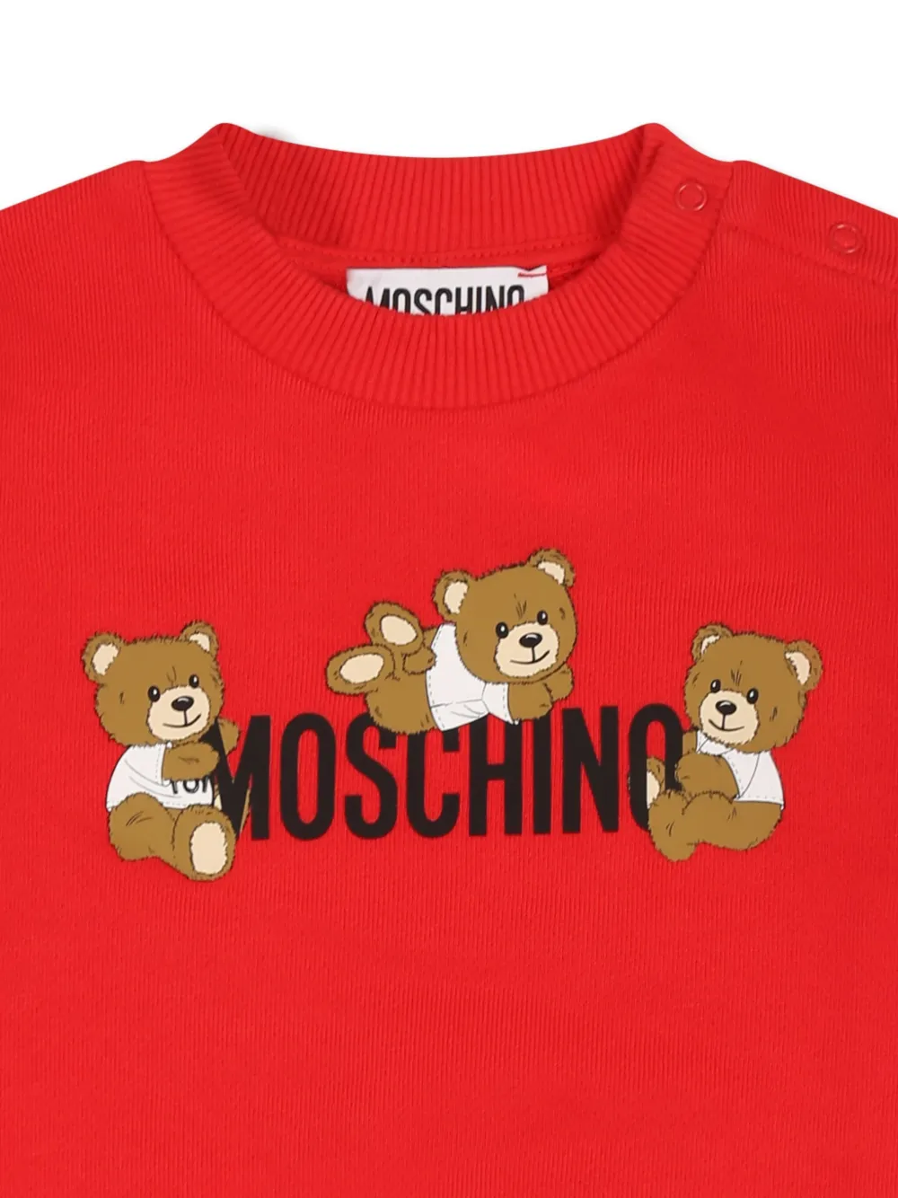 Moschino Kids Sweater met teddybeerprint Rood