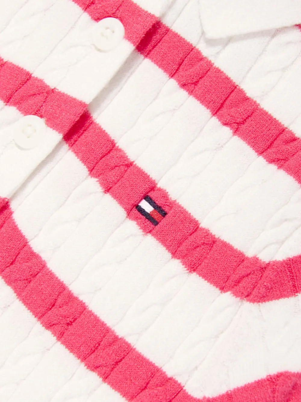 Tommy Hilfiger Junior Kabelgebreide polojurk Roze