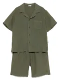 Il Gufo linen shorts set - Green