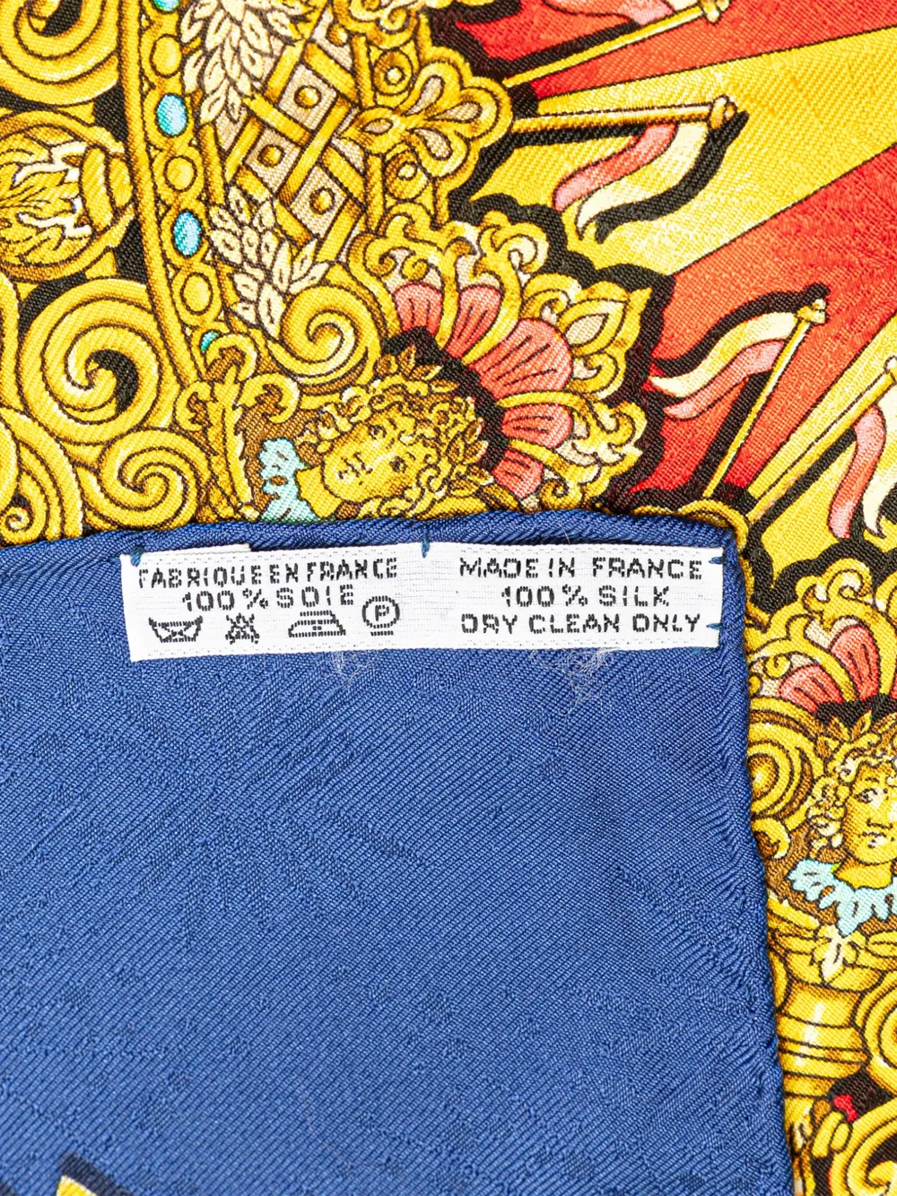Pre-owned Hermes 20th Century Luna Park Silk Scarf Scarves In Blue