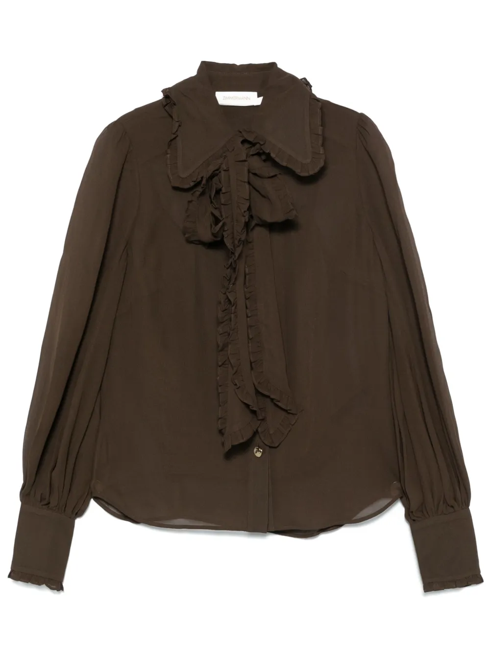 ZIMMERMANN Georgette blouse met strik Bruin