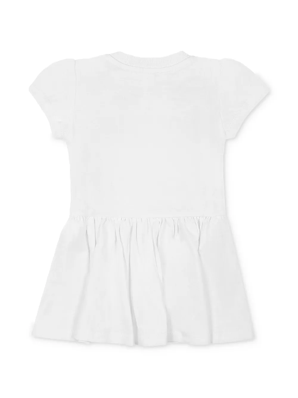 Moschino Kids logo-print cotton dress - Wit