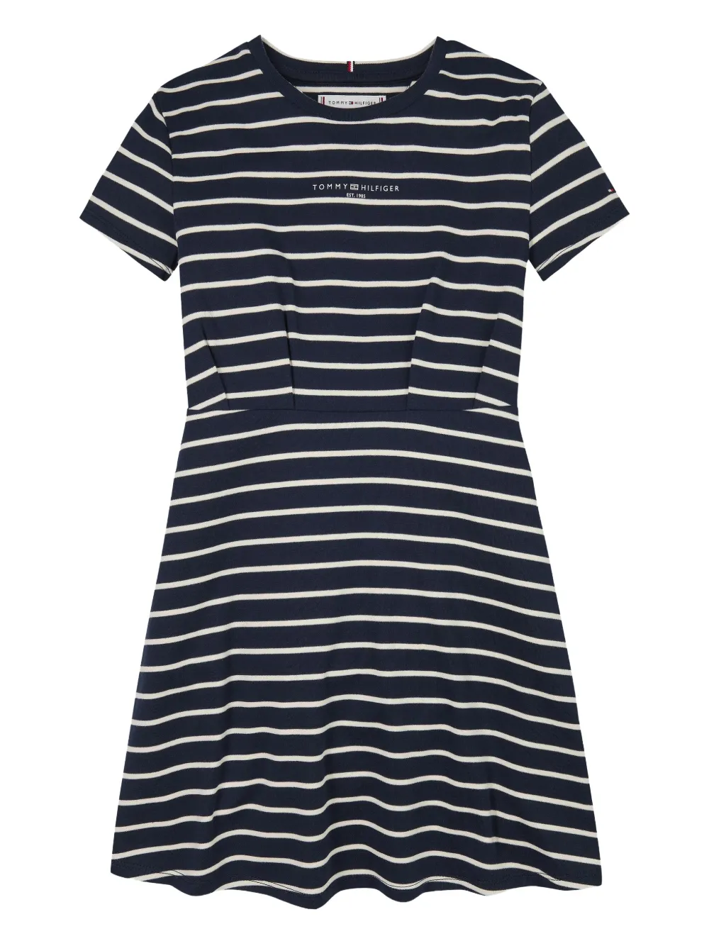 Tommy Hilfiger Junior Gestreepte mini-jurk Blauw