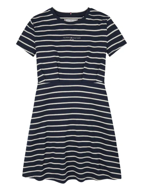 Tommy Hilfiger Junior vestido corto con rayas estampadas