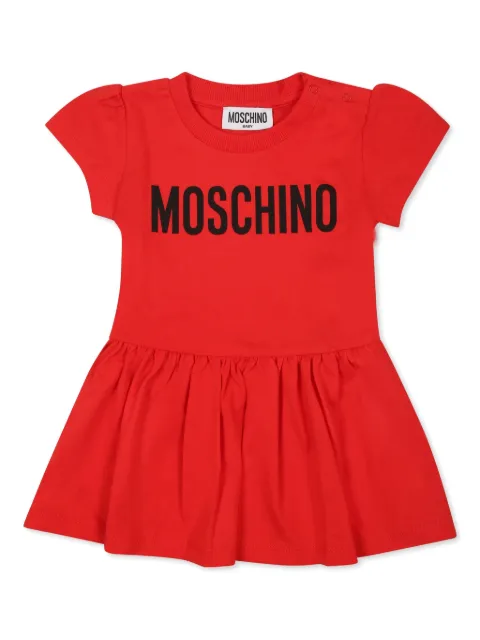 Moschino Kids logo-print cotton dress