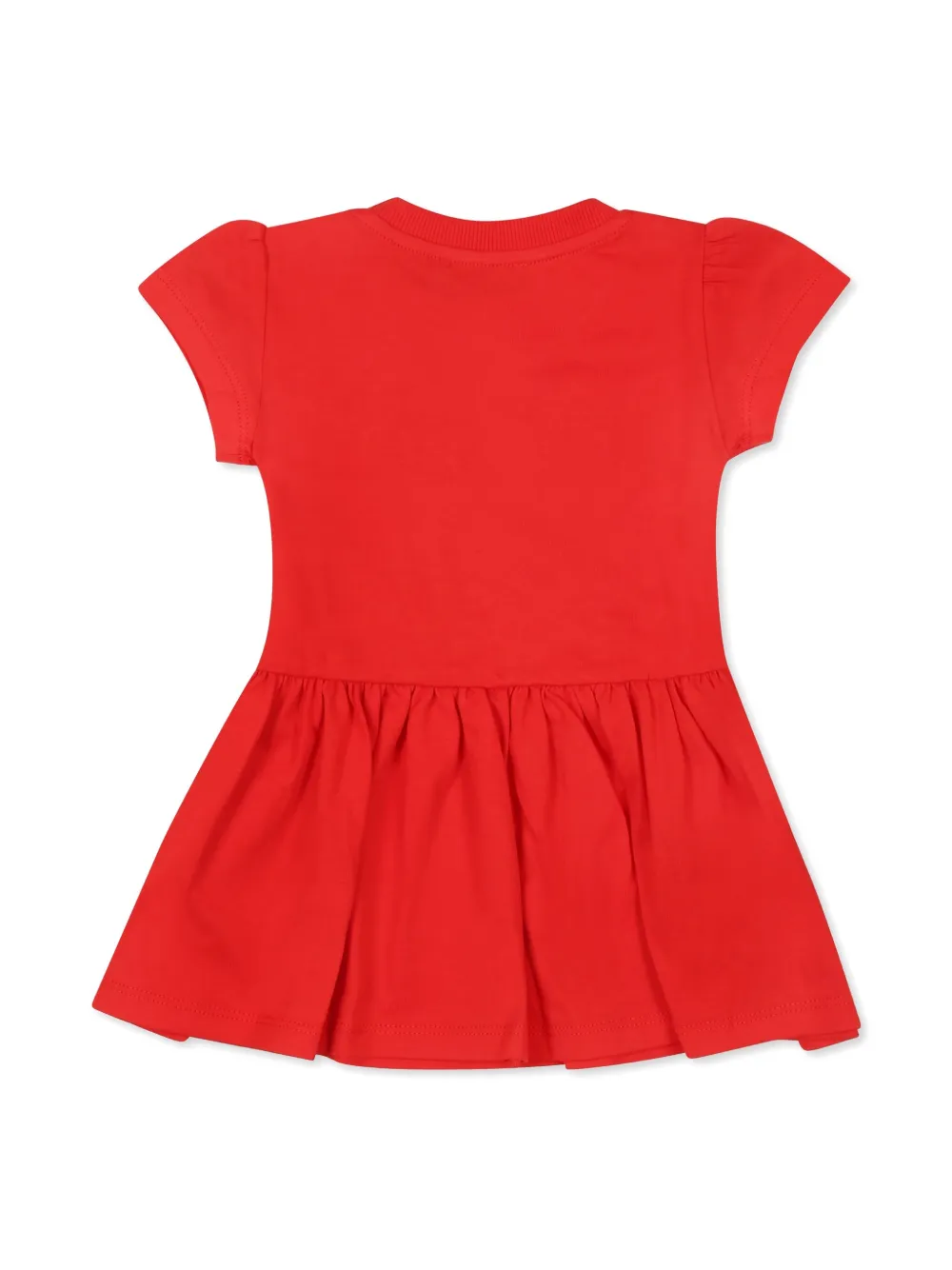 Moschino Kids Jurk met logoprint - Rood