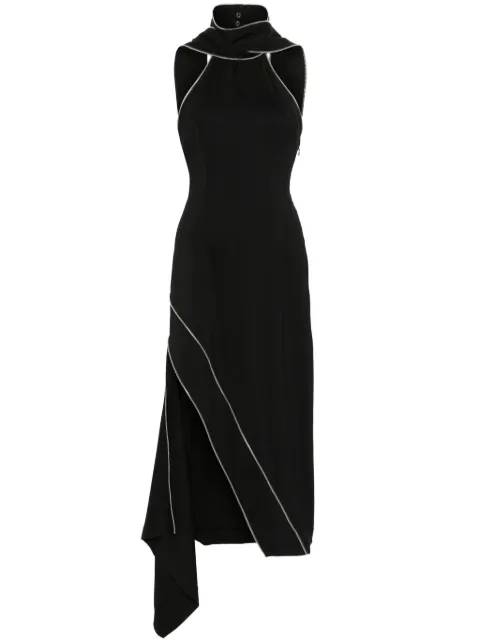 Monse vestido midi con cierre decorativo