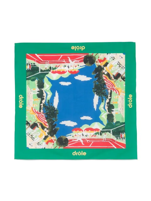 Drôle De Monsieur mascada con estampado de tenis