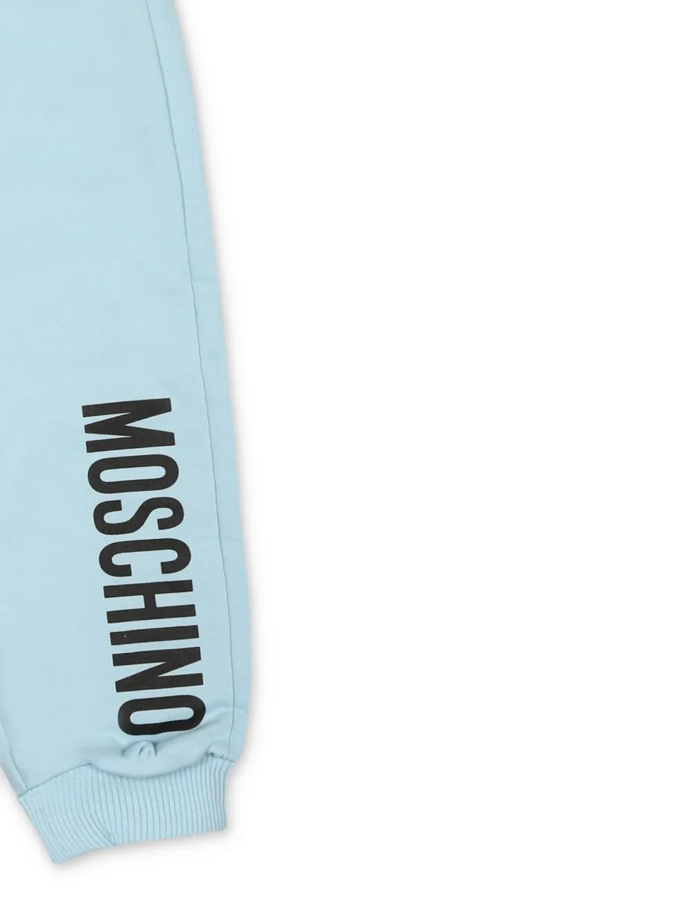 Moschino Kids Trainingsbroek met logoprint Blauw