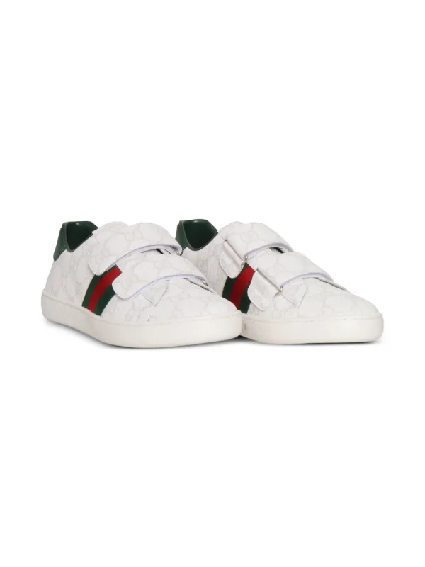 Gucci Kids レザースニーカー | ホワイト | FARFETCH JP