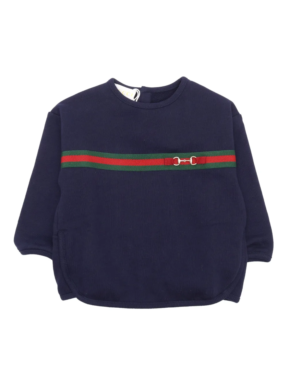 Gucci Kids ウェブストライプ スウェットシャツ - ブルー Gucci Kids ウェブストライプ スウェットシャツ - ブルー