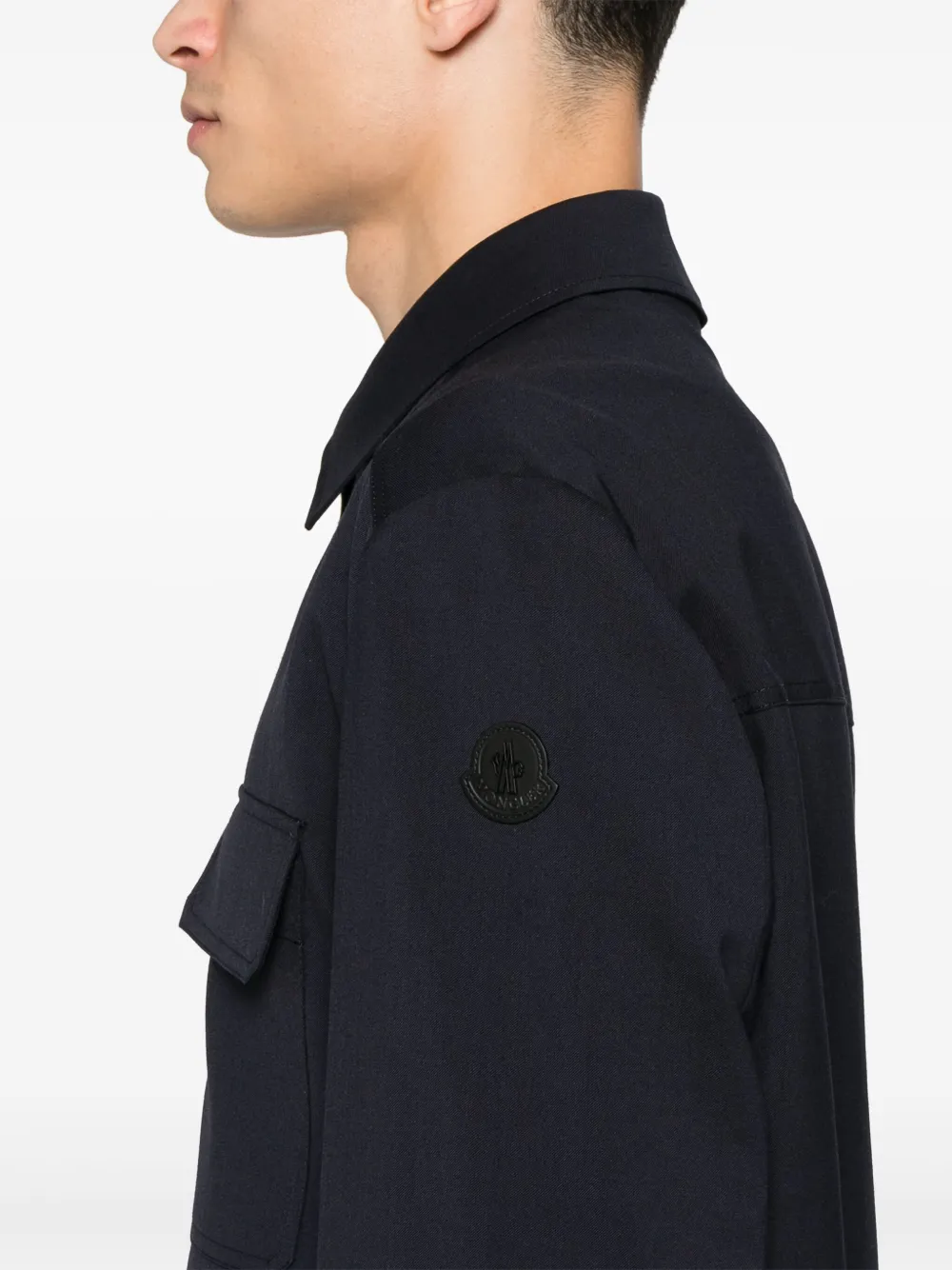 Moncler Jack met logopatch Blauw