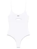 Off-White fine-ribbed swimsuit