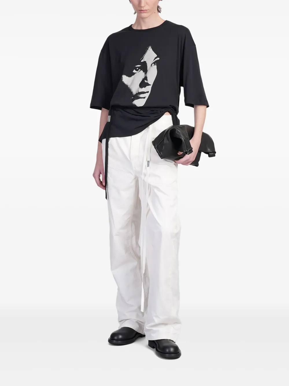 Ann Demeulemeester cotton t-shirt - Zwart