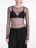 Ann Demeulemeester semi-sheer T-shirt - Black