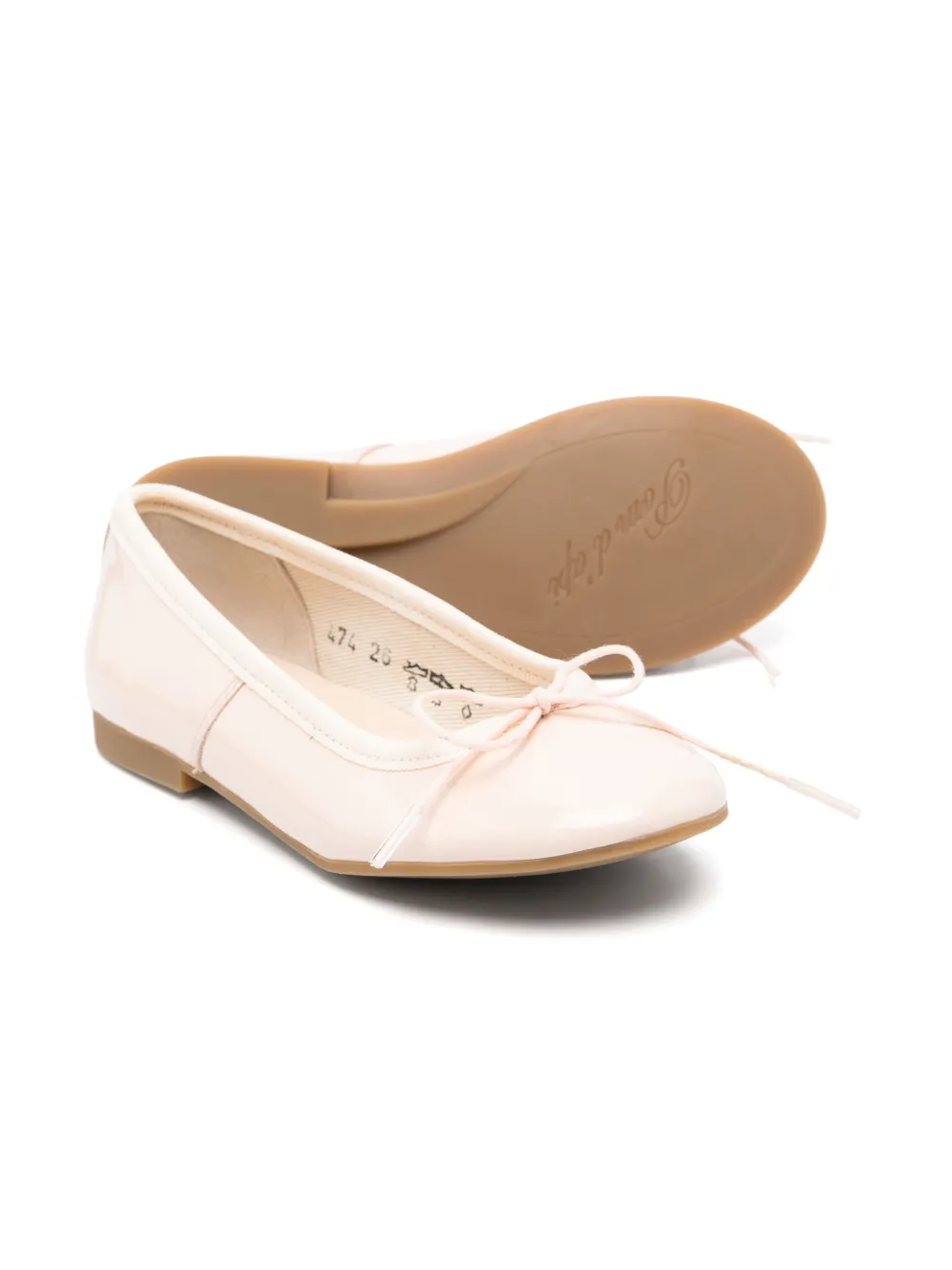 Pom D'api Ballerina's met gelakte afwerking - Beige