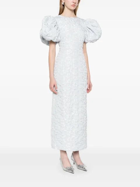 ROTATE BIRGER CHRISTENSEN jacquard puffy midi dress 114483 - 2