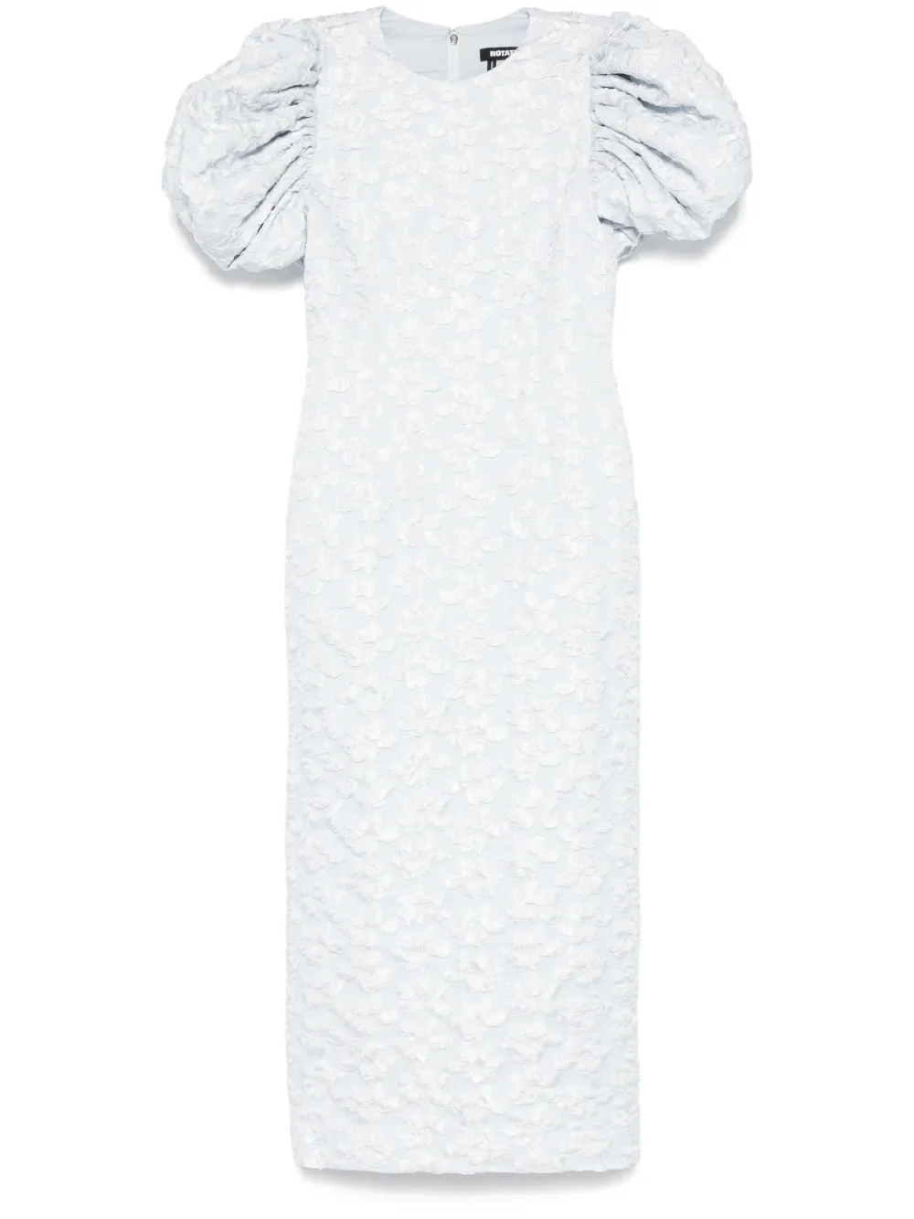 ROTATE BIRGER CHRISTENSEN jacquard puffy midi dress | Blue | Image 1