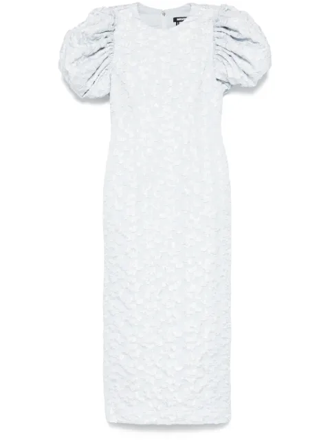 ROTATE BIRGER CHRISTENSEN jacquard puffy midi dress