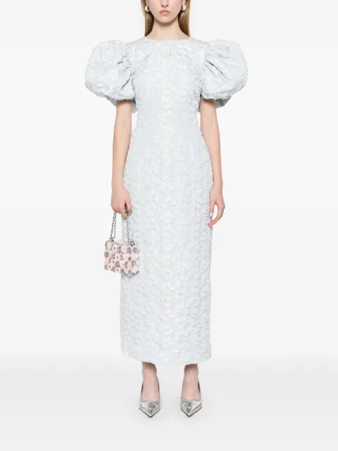ROTATE BIRGER CHRISTENSEN jacquard puffy midi dress 114483 - 1