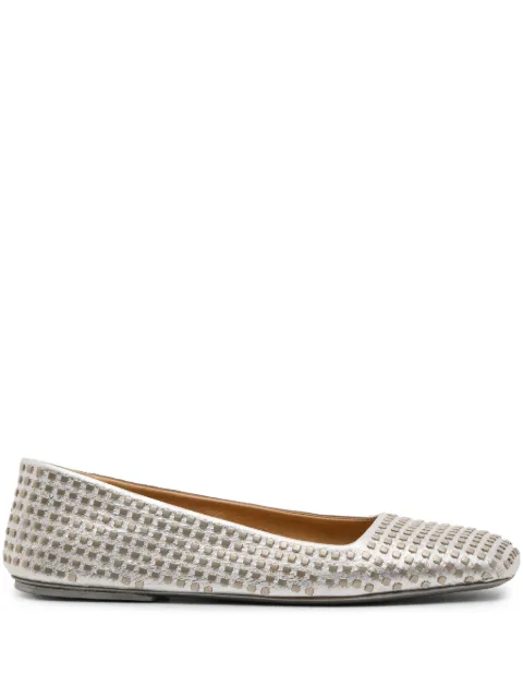 Marsèll Quadrangolo Borchie Foil ballerina shoes