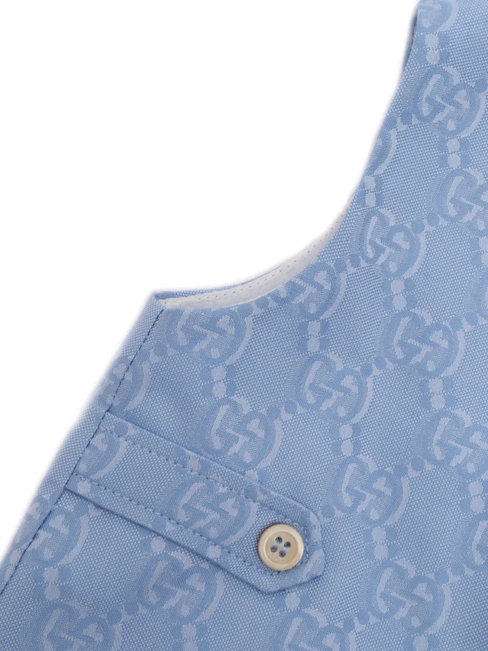 Gucci Kids Katoenen romper Blauw